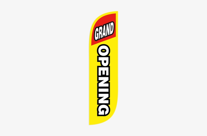 5ft Grand Opening Feather Flag Yellow & Red - Yellow, transparent png