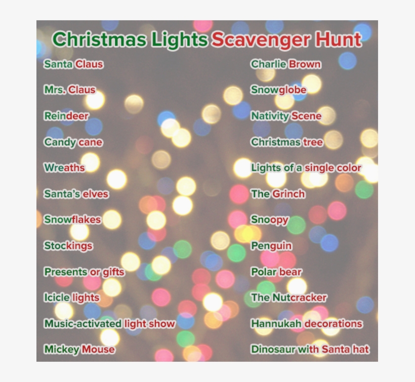 Denver7 Has Created The Following Holiday Scavenger - Christmas Lights Overlay For Photoshop, transparent png