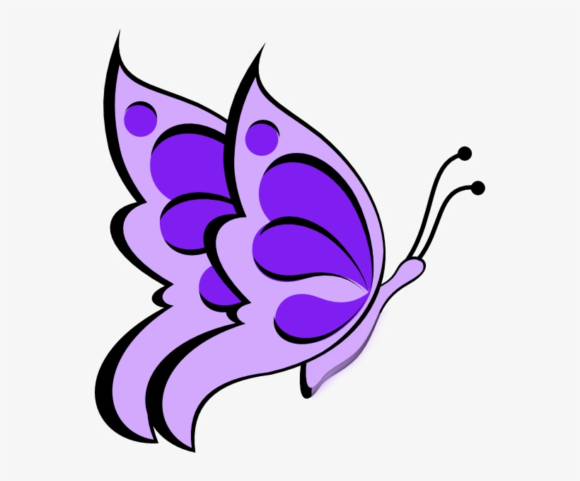 Butterfly Purple Light 05 Clip Art - Light Purple Butterfly Clip Art, transparent png
