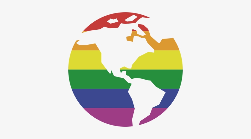 Gay Pride Globe Wall Sticker - Mundo Azul Png, transparent png
