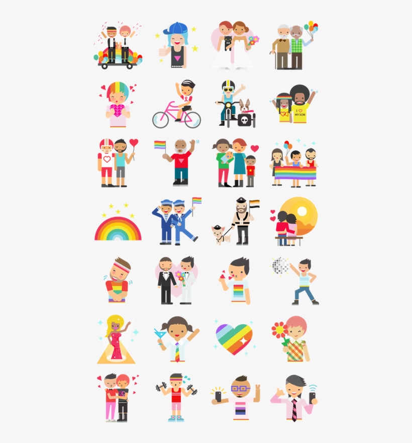 Facebook Pride Stickers, transparent png