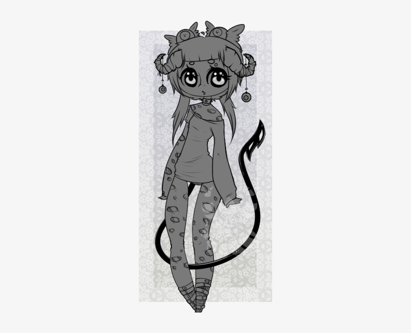 Clip Art Black And White Stock Cyop Saw Closed By Rottenstarboy - Demon Tails Drawing, transparent png