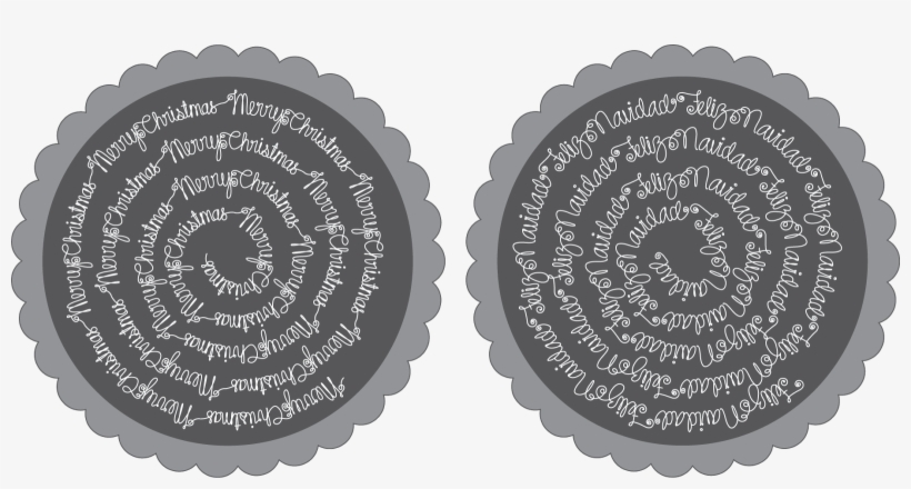 Spiral Merry Christmas/ Feliz Navidad Coasters, 2014 - Szwajcaria Waluta, transparent png