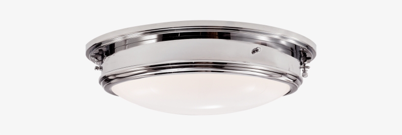 Marine Porthole Large Flush Mount In Polished Nickel - Marine Porthole Large Flush Mount - Nickel/white -, transparent png