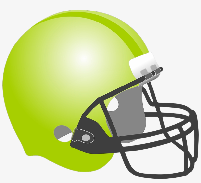 Football, Baseball, Helmet, Protection, Sport, Green - Green Football Helmet Clipart, transparent png
