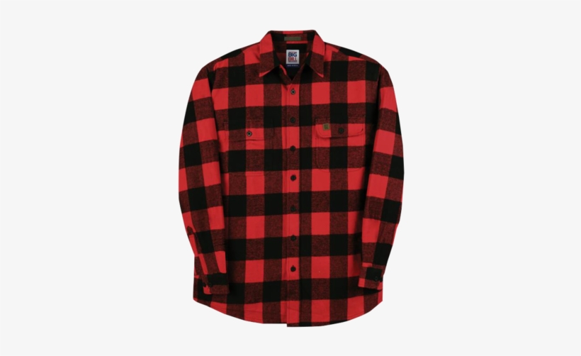 Big Bill Button Flannel Shirt - Shirt, transparent png
