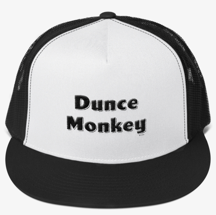 Dunce Monkey Hat Or Trucker Cap - Trucker Cap Embroidery Mockup, transparent png