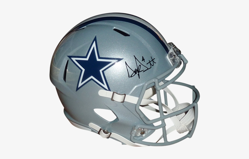 Dak Prescott Autographed Dallas Cowboys Deluxe Full-size - Tony Romo Autographed Dallas Cowboys Full Size Helmet, transparent png