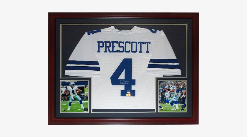 Dak Prescott Autographed Dallas Cowboys - Dak Prescott Signed Custom White Pro-style Football, transparent png
