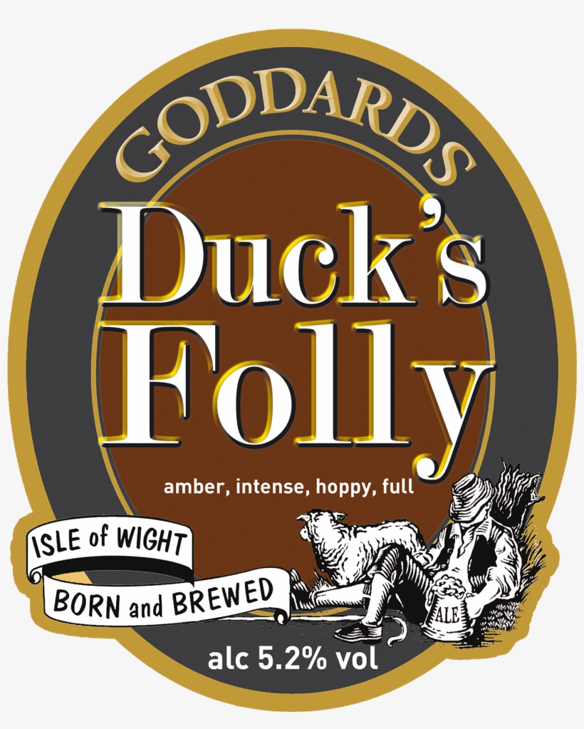 Duck's Folly Pump Clip - Goddards Brewery Ltd, transparent png