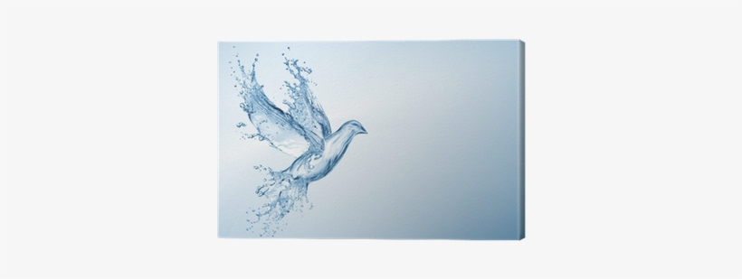 Dove Made Out Of Water Splashes Canvas Print • Pixers® - Agua Y Espiritu Santo, transparent png