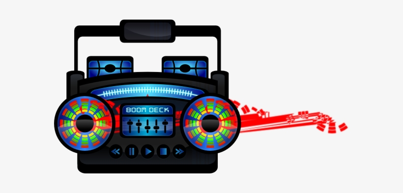 Mini Boom Box Clip Art - Music Boombox Shower Curtain, transparent png