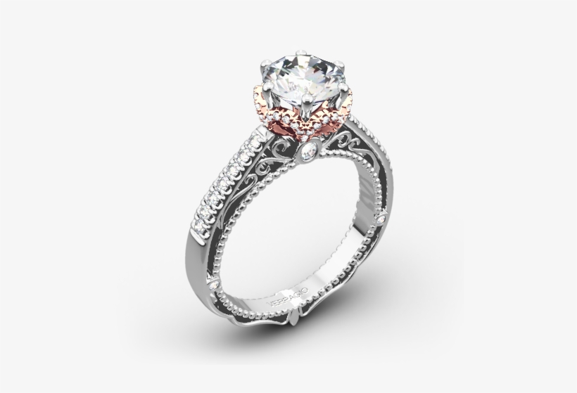 Crown Engagement Rings Verragio Afn 5052 4 6 Prong - Crown Diamond Ring, transparent png