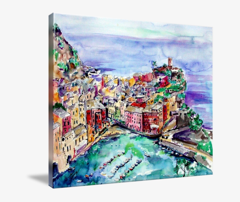 Vernazza Italy Cinque Terre Painting By Ginette By - Modern Abstract Vernazza Italy Cinque Terre, transparent png