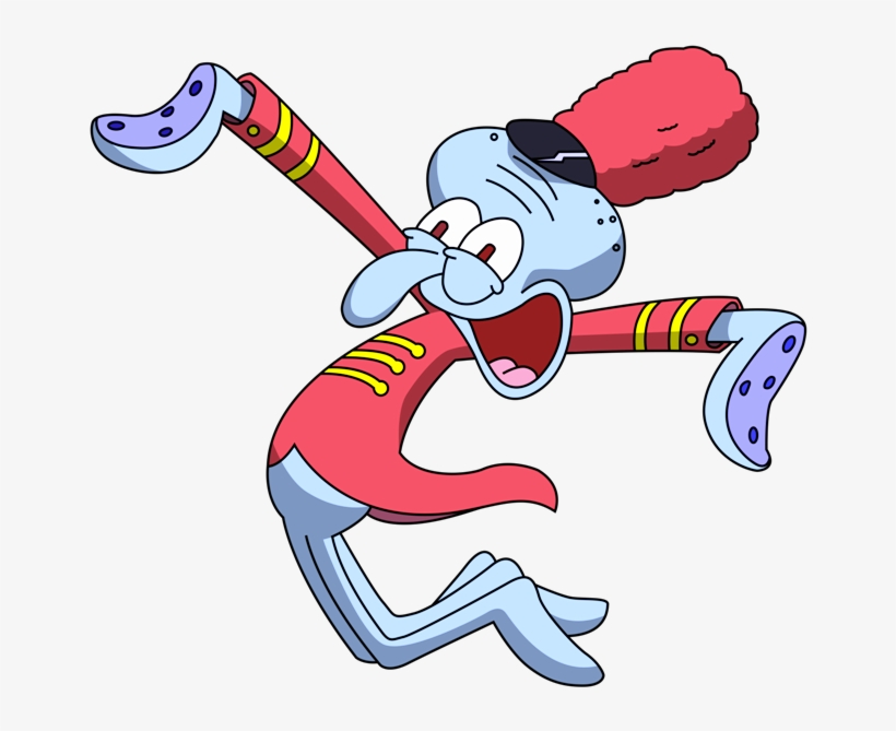 Squidward Tentacles Looking Excited-wa226 - Squidward Tentacles Png, transparent png