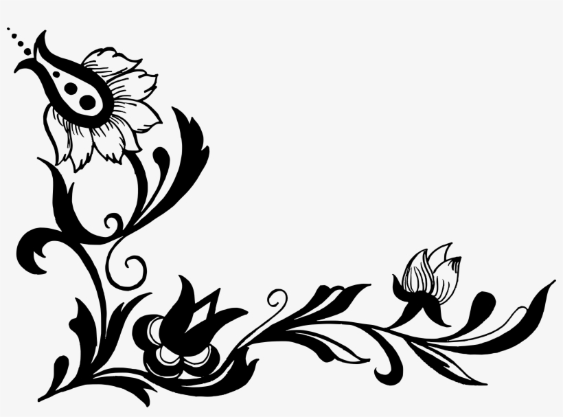 Free Download - Clipart Corner Flower Png, transparent png