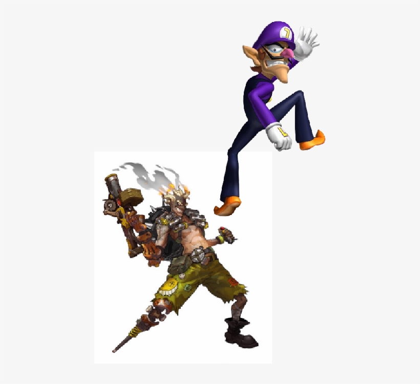 Junkrat X Waluigi Long Live, Overwatch, Nintendo - Overwatch Print, Junkrat Print, Overwatch Poster, Junkrat, transparent png
