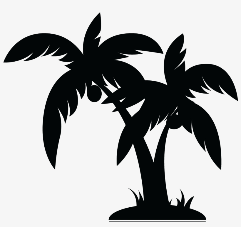 Palm Tree Black Png Clip Art Stock - Palm Trees Vector Png, transparent png