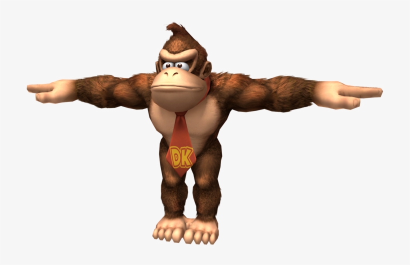 Download Zip Archive - Donkey Kong T Pose, transparent png