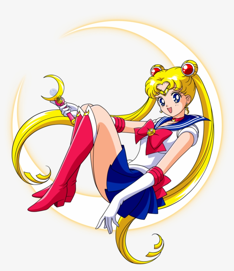 Sailor Moon Png Free Download - Sailor Moon On The Moon, transparent png