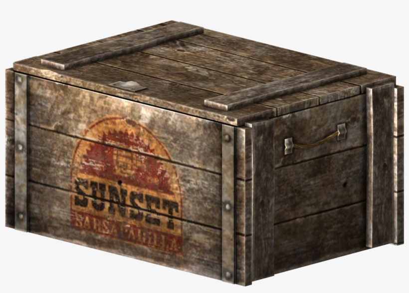 Sunset Sarsaparilla Crate - Fallout Wooden Box, transparent png