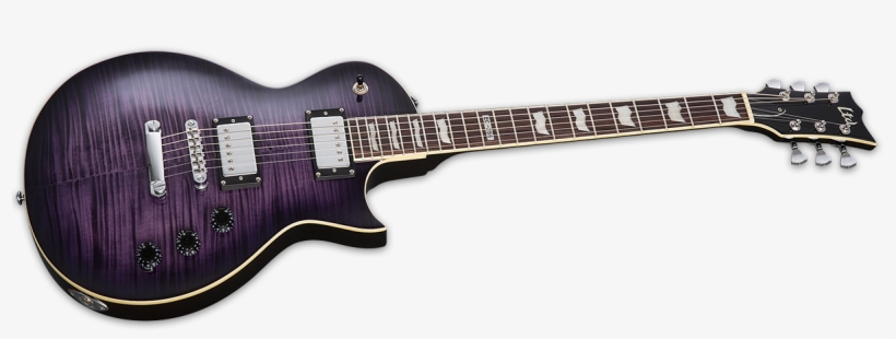 The Ec-256fm Is The Perfect Evidence That A Great Guitar - Esp Ltd Ec256fm Electric Guitar See Thru Purple Sunburst, transparent png