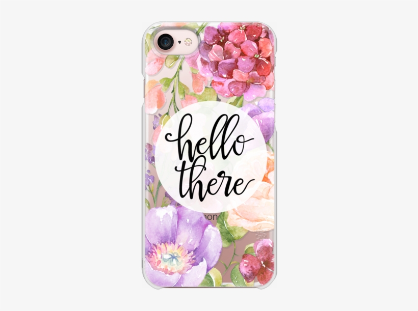 Casetify Iphone 7 Plus Case And Iphone 7 Cases - Watercolor Flower Black Dome Glass Cabochon Necklace, transparent png