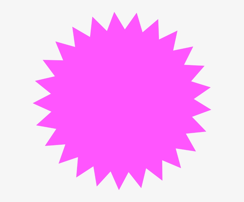 Pink Sun Star Clip Art At Clker - Blank Seal Stamp Png, transparent png