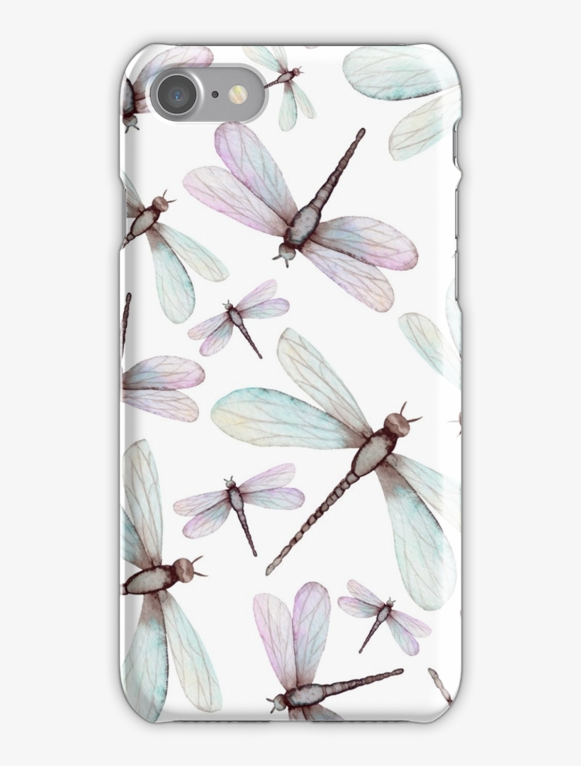 Watercolor Romantic Dragonflies Iphone 7 Snap Case - Iphone, transparent png
