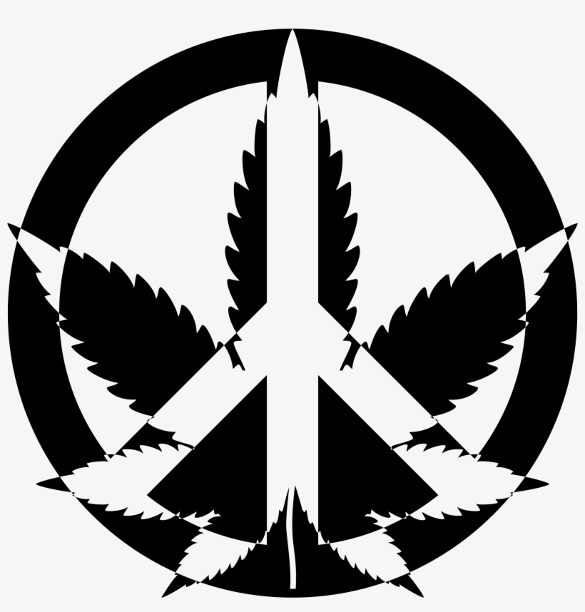Weed Leaf Png File Simple Marijuana Leaf - Marijuana Peace, transparent png