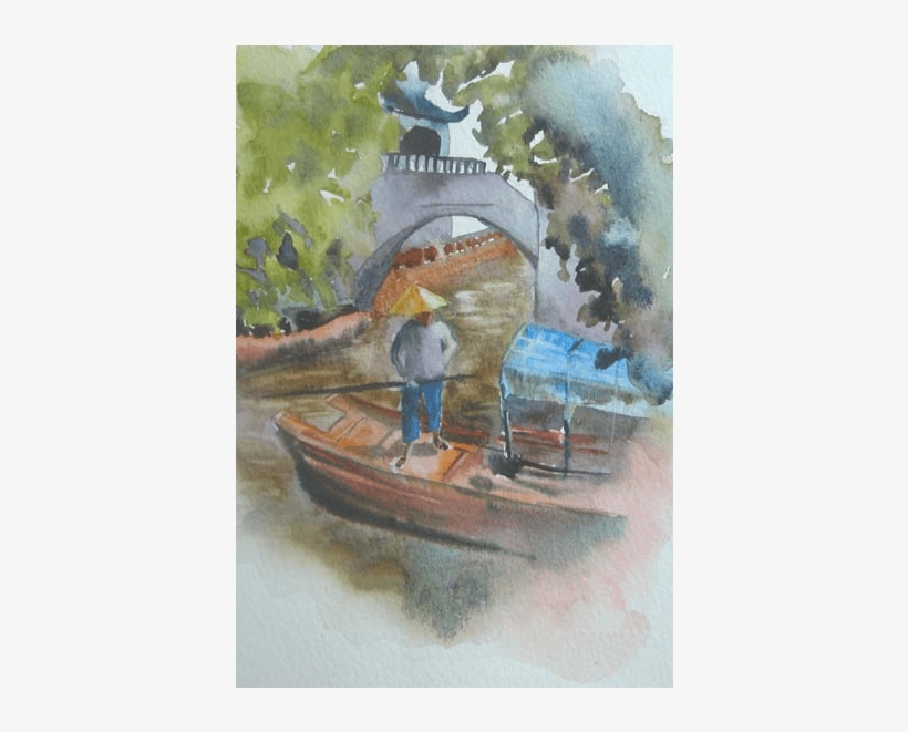 Another Venice And Its Gondolas - Painting, transparent png