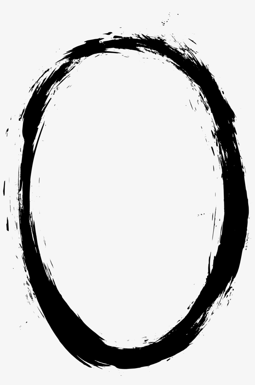 Grunge Circle Frame Png Svg Black And White - Portable Network Graphics, transparent png
