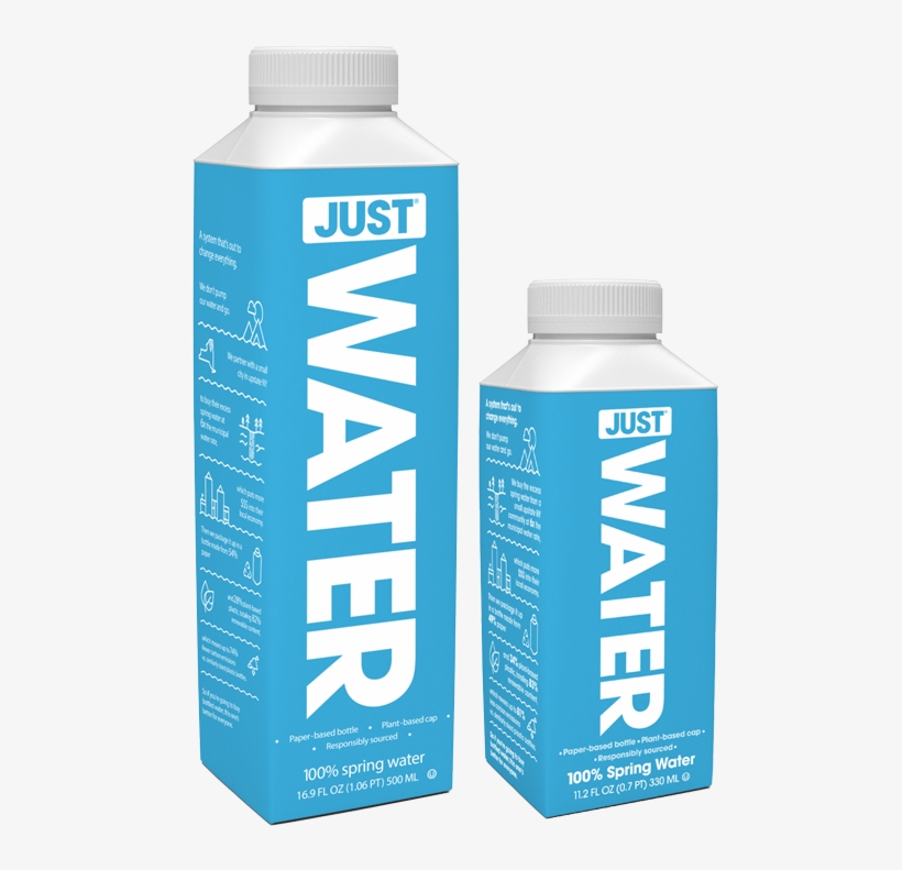 100% Spring Water Paper Based Bottle - Just Water Price, transparent png
