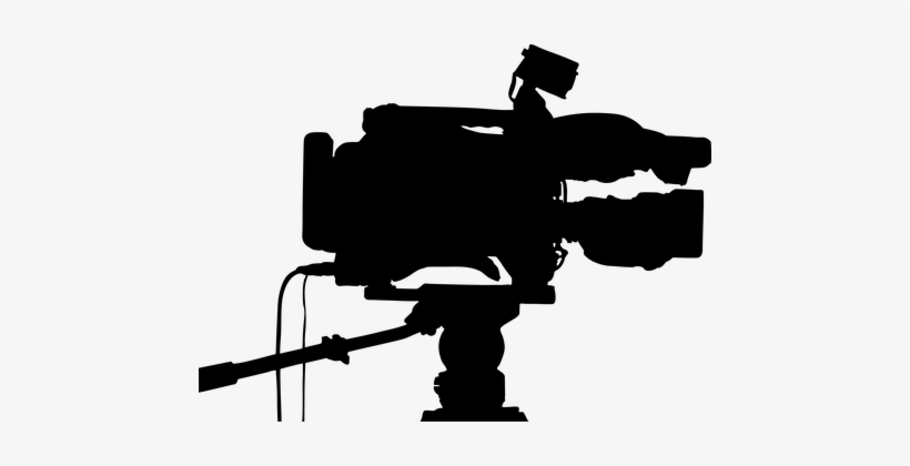 Camera Cinema Film Movie Professional Silh - Movie Camera Png, transparent png