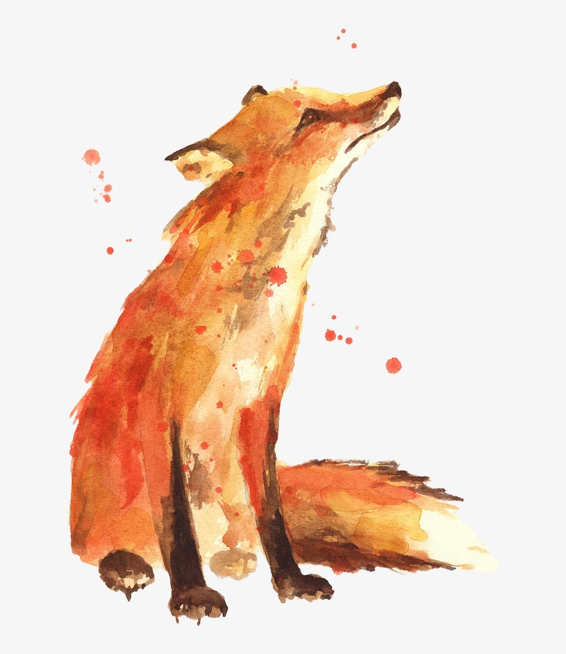 Fox Painting Print From Original 809x876 PNG Download PNGkit