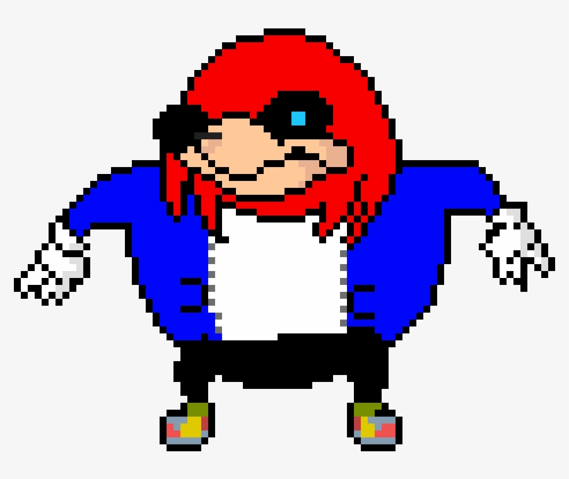 Sans Ugandan Knuckles - Uganda Knuckles Pixel Art, transparent png