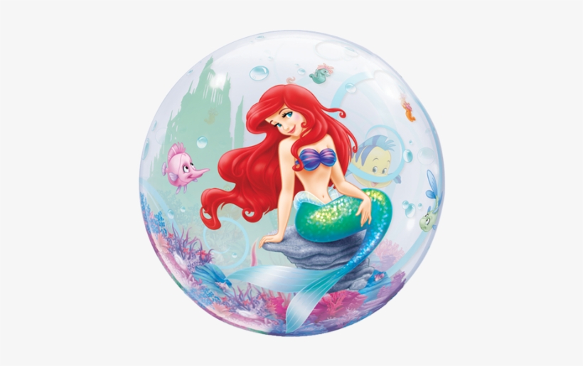 22" The Little Mermaid Bubble Balloon - Little Mermaid Bubble Balloon, transparent png