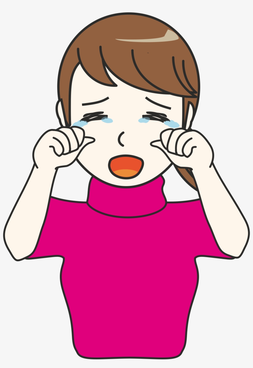 Computer Icons Crying Drawing Woman Smiley - Crying Clipart, transparent png