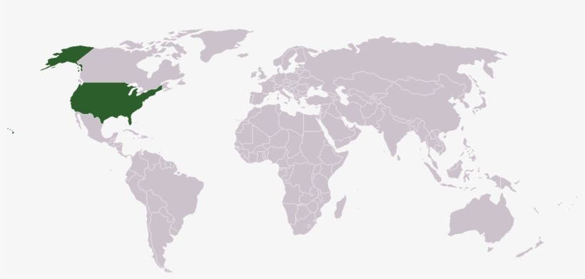 Us World Map - United States In The World Map, transparent png