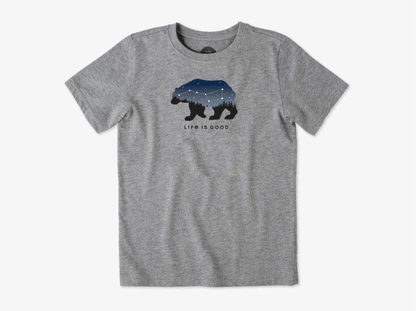 Boys Ursa Major Bear Crusher Tee - Life Is Good, transparent png