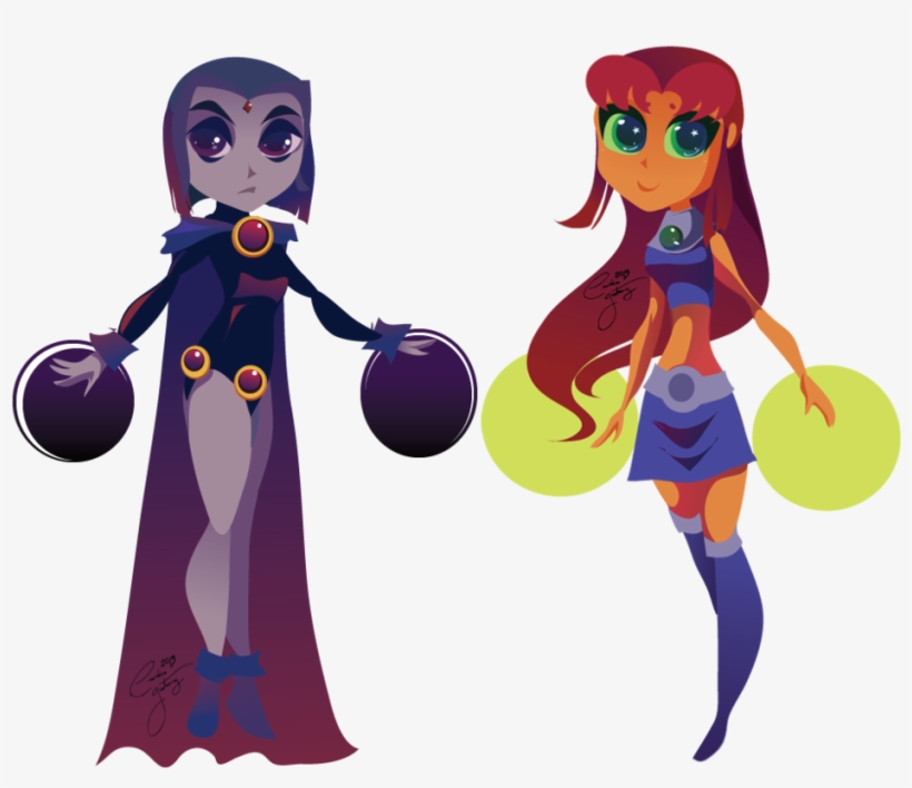 Raven And Starfire By Ceshira On Deviantart - Raven And Starfire Fan Arts, transparent png