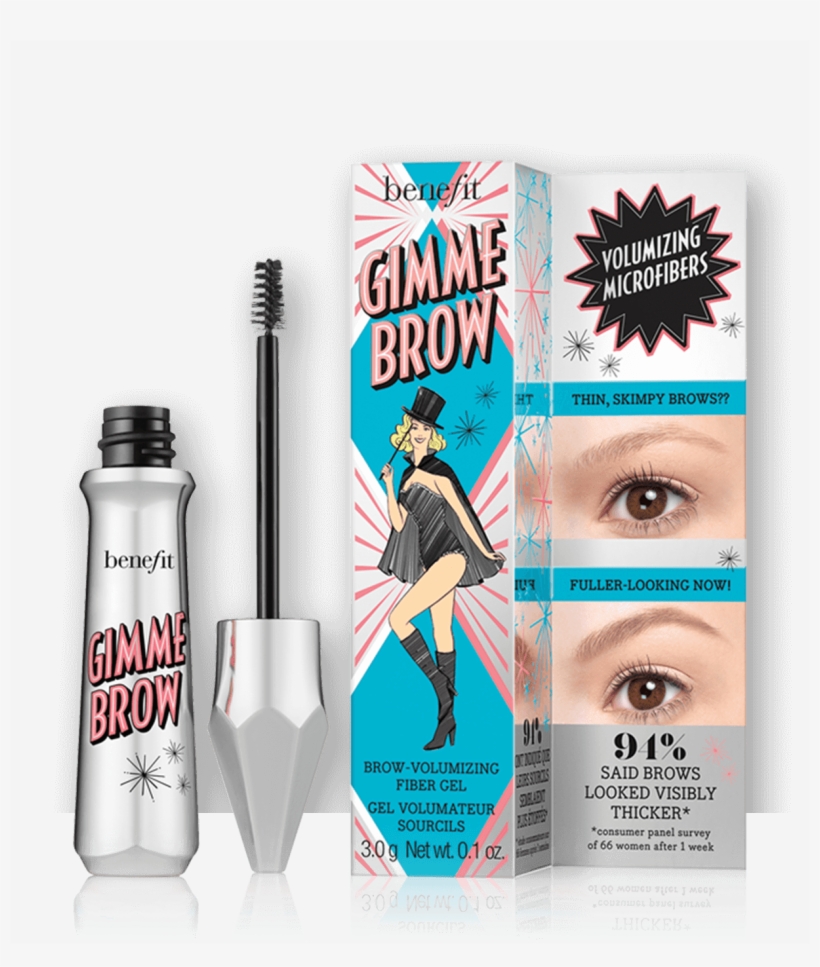 The Custom, Tiny Tapered Brush Blends Easily While - Benefit Gimme Brow Volumizing Eyebrow Gel, transparent png