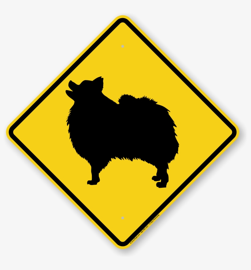Pomeranian Symbol Guard Dog Sign - Slow Down, transparent png