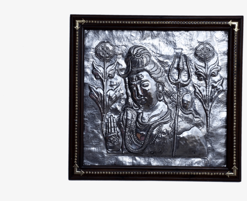 Buy Copper Art Vastu Lord Shiva With Wooden Frame Online - Art, transparent png