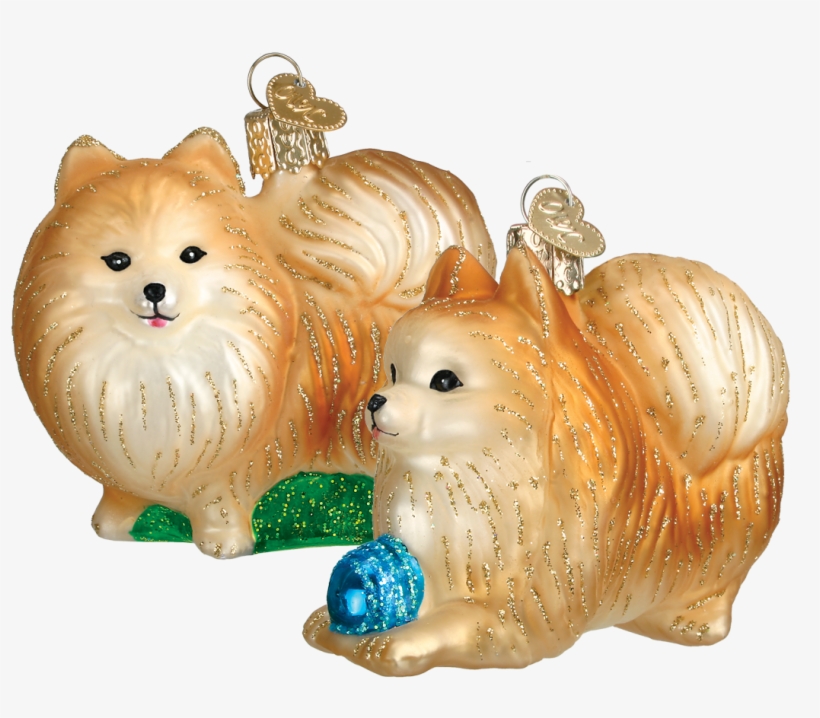 Click - Old World Christmas Pomeranian Glass Ornament, transparent png