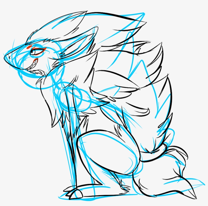 Zoroark S Anatomy Test By Frackkinkraken On - Zoroark Sitting, transparent png
