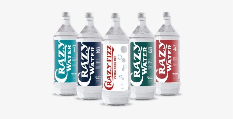 Crazy Water Bottles - Crazy Water Natural Alkaline Water, No. 2 - 33.8 Fl, transparent png