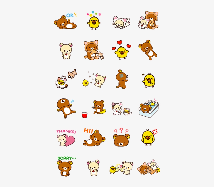 ผลการค้นหารูปภาพสำหรับ Rilakkuma Stickers Kawaii Stickers, - Rilakkuma Stickers Line, transparent png
