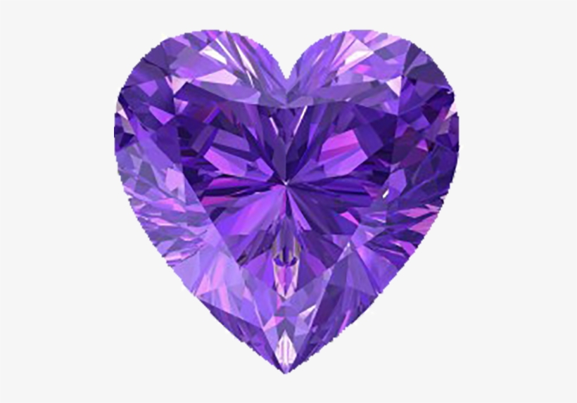 Purple Diamond - Bibiza Oorbellen Paar Sh28 - Hartje 14mm Set Amethyst, transparent png