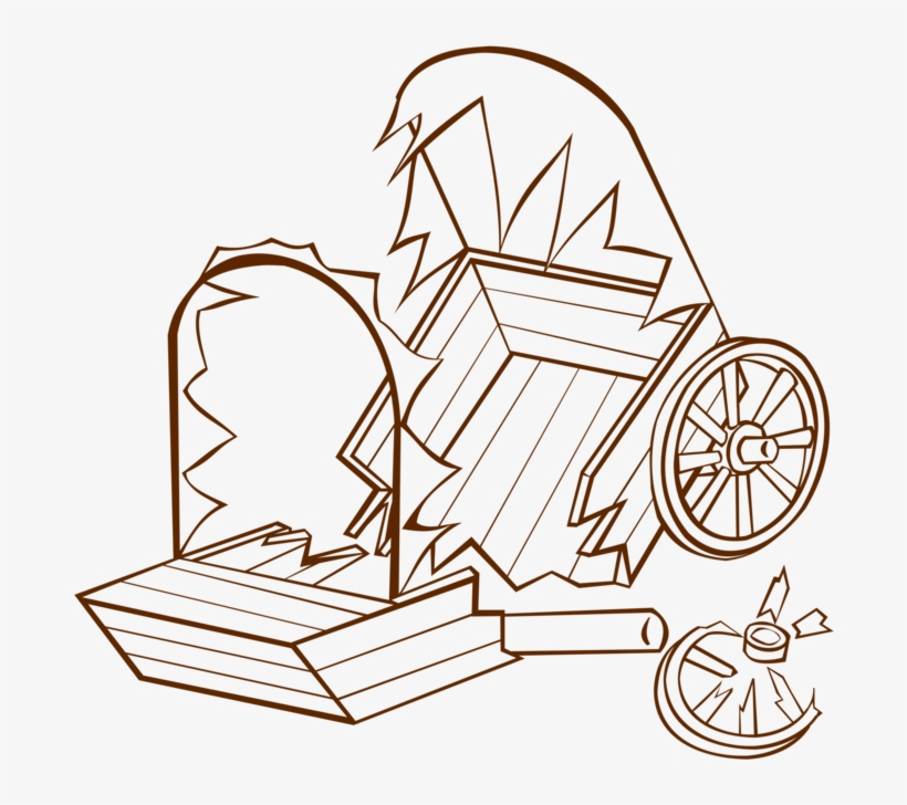 Covered Wagon Wheel Rim Wagon Train - Broken Wagon Wheel Clipart, transparent png